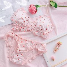 Kawaii Aesthetic Outfits, Kawaii Pastel Aesthetic, Kawaii Lingerie, Cute Carrot, Kawaii Swimsuit, Deer Doll, Cute Bras, Custom Made Clothing, Lingerie Sets