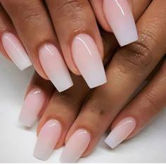 Faded Nails, Unghie Sfumate, Pink Glitter Nails, Ombre Acrylic Nails, Her Nails, Pink Acrylic, Pink Nail, Pink Acrylic Nails