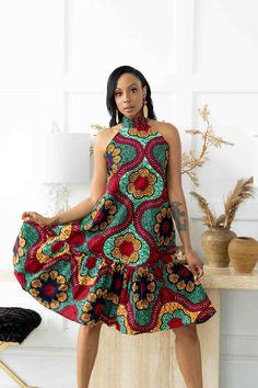 Mini Dress Puff Sleeves, Dresses African Print, Dress Wardrobe, Afro Fashion, Dashiki Dress, African Outfits, Dresses African, African Maxi Dresses, Wax Fabric