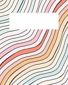 an abstract background with wavy lines in pastel colors and a white rectangle frame