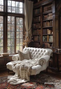 Home Library Ideas, Dream Home Library, Cozy Home Library, Home Library Rooms, Reading Space, Deco Studio, Home Library Design, Design Salon