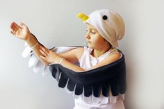 Bird costume hat, gull costume hat and wings, kids dress up hat, kids costume hat, kids cosplay, children costume, pretend play Scuttle Costume, Black Bird Costume, Bird Costume Kids, Bird Tattoo Ribs, Bird Shoulder Tattoos, Bird Tattoo Sleeves, Halloween Costume Hats, Halloween Costumes Kids Boys