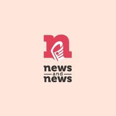 the logo for news and news is shown on a pink background with black letters that spell out