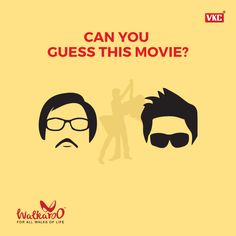 two men with glasses and one has the words can you guess this movie? on it