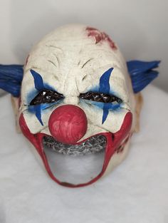 A great Halloween mask! This clown has a dirty look, like he's been grubbing for victims! Vintage Rubber Halloween Masks, Vintage Plastic Masks, Clown Mask, Halloween Mask, Halloween Masks, Halloween Shopping, Etsy App, Selling On Etsy, Sell On Etsy