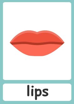 the words lips are written in two languages, and there is an image of a red lip