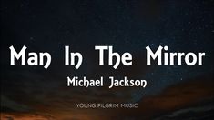 michael jackson's album cover for man in the mirror, which features stars and clouds