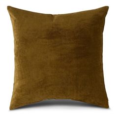 a brown pillow on a white background