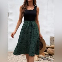 Size Small New Without Tags Rok Midi, Sandal Tali, Dress Sweater, High Waist Dress, Modest Clothing, Midi Dress Summer, Business Outfit, Patchwork Dress, Knee Length Dresses