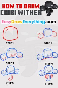 how to draw chibi with easy step - by - step drawing instructions for kids