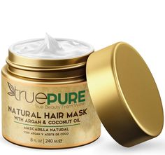 PRICES MAY VARY. 🌿 DEEP CONDITIONING HAIR TREATMENT - This hair mask combines premium grade ingredients to help repair weak, brittle hair back to healthy shine and luster. 🌿 EFFECTIVE FOR ALL HAIR TYPES - Unlike other hair products, TruePure Hair Mask was formulated to be used as moisturizing hair treatment by men and women with any hair type: dry, damaged, oily, color treated or ethnic hair. 🌿 ESSENTIAL OILS FOR HEALTHY HAIR - Our hair conditioner mask contains argan oil, coconut oil, jojoba Argan Oil Hair Mask, Afro Hair Care, Deep Conditioning Hair Mask, Hair Repair Treatments, Deep Conditioning Hair, Thicker Fuller Hair, Natural Hair Mask, Saw Palmetto, Argan Oil Hair