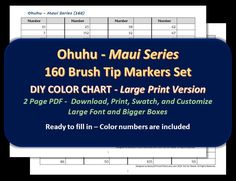 the ohuhu maui series is shown in two different colors and font options