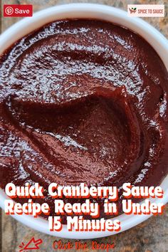 quick cranberry sauce recipe ready in under 15 minutes - save time to cook