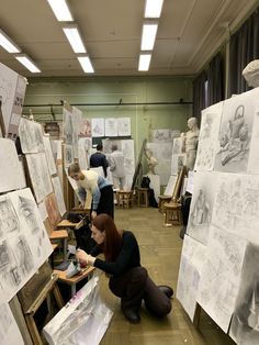 fuyuka Art students working in a studio surrounded by sketches and sculptures. | Sky Rye Design