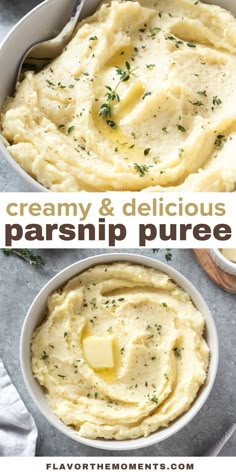 creamy and delicious parsnip puree in a bowl