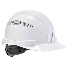 a white hard hat on a white background