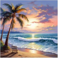 Amazon.com: eovv 5D Coconut Tree Beach Sunset Scenic Diamond Painting, Diamond Painting Kit for Adults, DIY Full Drill Crystal Rhinestone Arts and Crafts, 12x 12 inches. : Arts, Crafts & Sewing