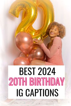 20th birthday captions Captions For Your Birthday, Caption For Myself, Aesthetic 18th Birthday, 18th Birthday Captions, To Post On Instagram