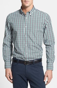 Nordstrom+Regular+Fit+Long+Sleeve+Sport+Shirt+available+at+#Nordstrom Plaid Shirts, Men's Shirts, Dress Code