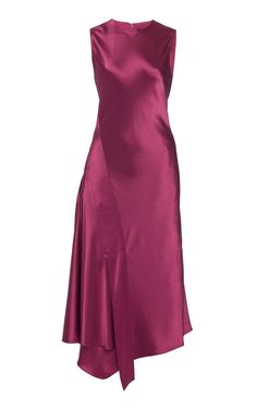 Pamella Roland, Satin Midi Dress, Mode Vintage, Satin Dress, Looks Vintage, Look Chic, Guest Dresses, Satin Dresses, Moda Operandi