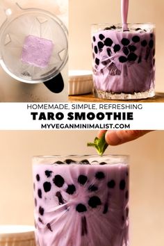 homemade simple refreshing taro smoothie recipe