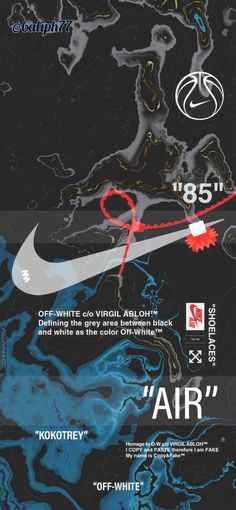 an advertisement for the nike air force is shown in black and white with red accents