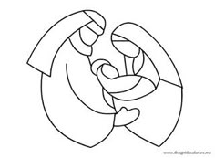 a black and white line drawing of a person holding a baby in their arms, with the word love on it