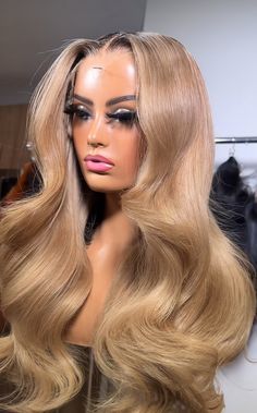 Black And Gold Wigs Black Women, Side Part No Baby Hairs, Brown And Honey Blonde Hair, Blonde Wig Black Women, Coloured Wigs, Wig Business, Blond Hairstyles, Wig Collection, Braided Hairstyles For Black Women Cornrows