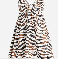 Fun, Flirty And Super Cute!! J Crew Keyhole Zebra Stripe Mini Dress Sz 18. Brand New With Tags Still On. Would Be Great For Holiday Parties With A Black Cardigan Over It. Sleeveless Zebra Print Vacation Dress, Sleeveless Zebra Print Dress For Vacation, Summer Tiger Print Mini Dress, Sleeveless Tiger Print Mini Dress For Summer, Casual Mini Dress With Tiger Print For Summer, Casual Sleeveless Zebra Print Dress, Casual White Dress With Zebra Print, Casual White Zebra Print Dress, Casual Zebra Print Mini Dress