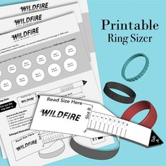 printable ring sizer for wildfire rings and bracelets with instructions to make them