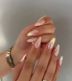 Long Almond Acrylic Nails Art Designs, Gelx Inspo Nails, Vaca Nails, Kutek Disney, Almond Acrylic, Unghie Sfumate, Dorm Inspiration, Nagel Tips, Colorful Nails