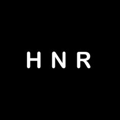 the word hnar written in white on a black background