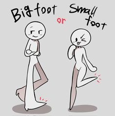 an image of two cartoon characters with the caption big foot small foot or not