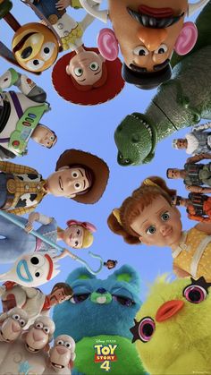 the poster for toy story 4 features characters from all over the world, including buzz lightyear