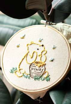 the embroidery is being worked on by someone who has done something with them and it looks like they're doing something right now