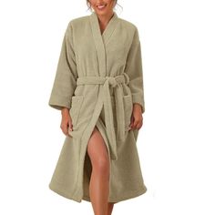 This robe is the perfect combination of comfort and functionality. This robe typically includes a long robe and a tie waist. The fluffy fabric is warm thick and super water-absorbent, offering a good experience while showering, spa, sauna or pool, and soft on the skin, keeping warm and comfortable all night in fall and winter. The robe made from fluffy flannel adds a feminine and lovely touch, making it perfect for women who want to feel comfortable but also look pretty. The plush Flannel robe i Terry Cloth Bathrobe, Flannel Robe, Fluffy Fabric, Party Hotel, Spa Sauna, Matching Robes, One Piece Clothing, Big Pockets, Flannel Women