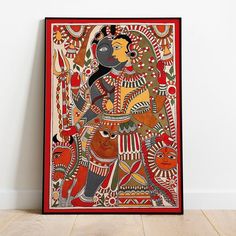 Buy Madhubani Painting Online in India - Etsy Madhubani Painting, Unique Wall Decor, Online Painting, Wall Hangings, Decorative Items, Wall Hanging, India, Wall, Art