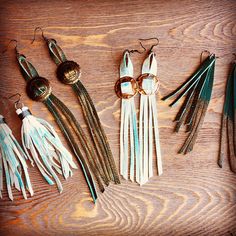 Customizable Length, Deerskin, Concho, Beads Homemade Jewelry Ideas, Hat Burning, 2024 Jewelry, Beach Jewelry Boho, Bead Tips, Leather Jewelry Diy, Diy Jewlery, Western Earrings, Cactus Design