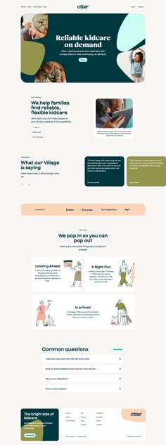 an image of a web page with many different colors and font styles on it, including the