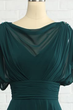 ZAPAKA Women Mother of Bride Dress Green Chiffon A-line Wedding Party Dress Chiffon Long Dress, Mother Dress, Mob Dress, Mother Of Bride Dress, Evening Dresses Cocktail, Mother Of Groom, Sophisticated Dress, Peacock Green, Mothers Dresses