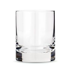 an empty glass on a white background