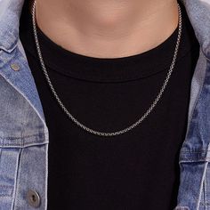 Sleek and shiny stainless steel lends a luxe look to this always stylish men's box chain.Closure: Lobster claspDimensions: 18" long, 4mm wide box chainFeatures: Quick ShipMetal Color: WhiteChain Length: 30 InchChain Construction: BoxCare: Wipe CleanMetal: Stainless SteelNecklace Type: Chain NecklacesCountry of Origin: Imported Chain Fashion Men, Guy Chains Necklace, Cheap Chain Necklaces For Men, Accessories For Men, Stainless Steel Chain Jewelry For Father's Day, Silver Stainless Steel Rolo Chain Necklace, Silver Stainless Steel Chain Necklace With Rolo Chain, White Gold Stainless Steel Box Chain Necklace, Cheap Men's Chain Necklace