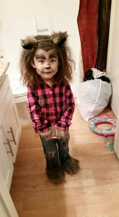 Toddler Werewolf Costume Diy, Kid Werewolf Makeup, Kids Werewolf Makeup, Diy Werewolf Costume Kids, Werewolf Makeup Kids, Diy Wolf Costume Kids, Werewolf Costume Kids, Wolf Costume Kids, Nice Eyebrows