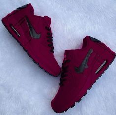 Burgundy Tennis Shoes, Etsy Shoes, Red Nike