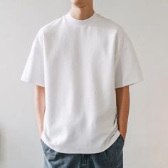 Money Shirt, Japanese Men, Bottoming Shirt, Spring Shirts, Casual T Shirts, American Style, Men Short Sleeve, Heavy Cotton, Pure Cotton