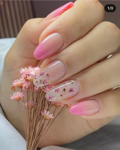 Girly Acrylic, Finger Nails, Her Nails, Pink Nail, Sparkly Nails, Pedicures, Elegant Nails, Floral Nails