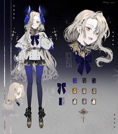 an anime character with long white hair and blue eyes