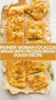 Pioneer Woman Focaccia Bread With Frozen Bread Dough is made with 24 frozen Rhodes dinner rolls, extra virgin olive oil, dried herbs, garlic powder, and sea salt. The recipe takes approximately 25 minutes to bake at 350°F and serves about 24 people. Bread Bowls With Frozen Bread Dough, Recipes With Frozen Roll Dough, Bread Bowl From Frozen Dough, Bread Bowls From Frozen Dough Rhodes Rolls, Focaccia Bread Rhodes Rolls, Rhodes Rolls Recipes Foccacia, Air Fryer No Knead Focaccia Bread, Recipes Using Rhodes Frozen Bread Dough, Dinner Rolls From Frozen Bread Dough