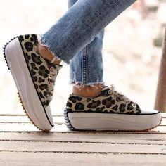 Style: Fashion, Stylish Item: Sneakers Upper Material: Faux Leather Toe: Closed Toe Closure Type: Slip-On Heels: Platform Canvas Flats, New Flat, Lace Up Flats, Yellow Shoes, Casual Lace, Sneaker Heels, Up Shoes, Canvas Sneakers, Platform Sneakers