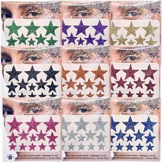 six stars are shown in different colors and sizes, with one being the same person's eyes